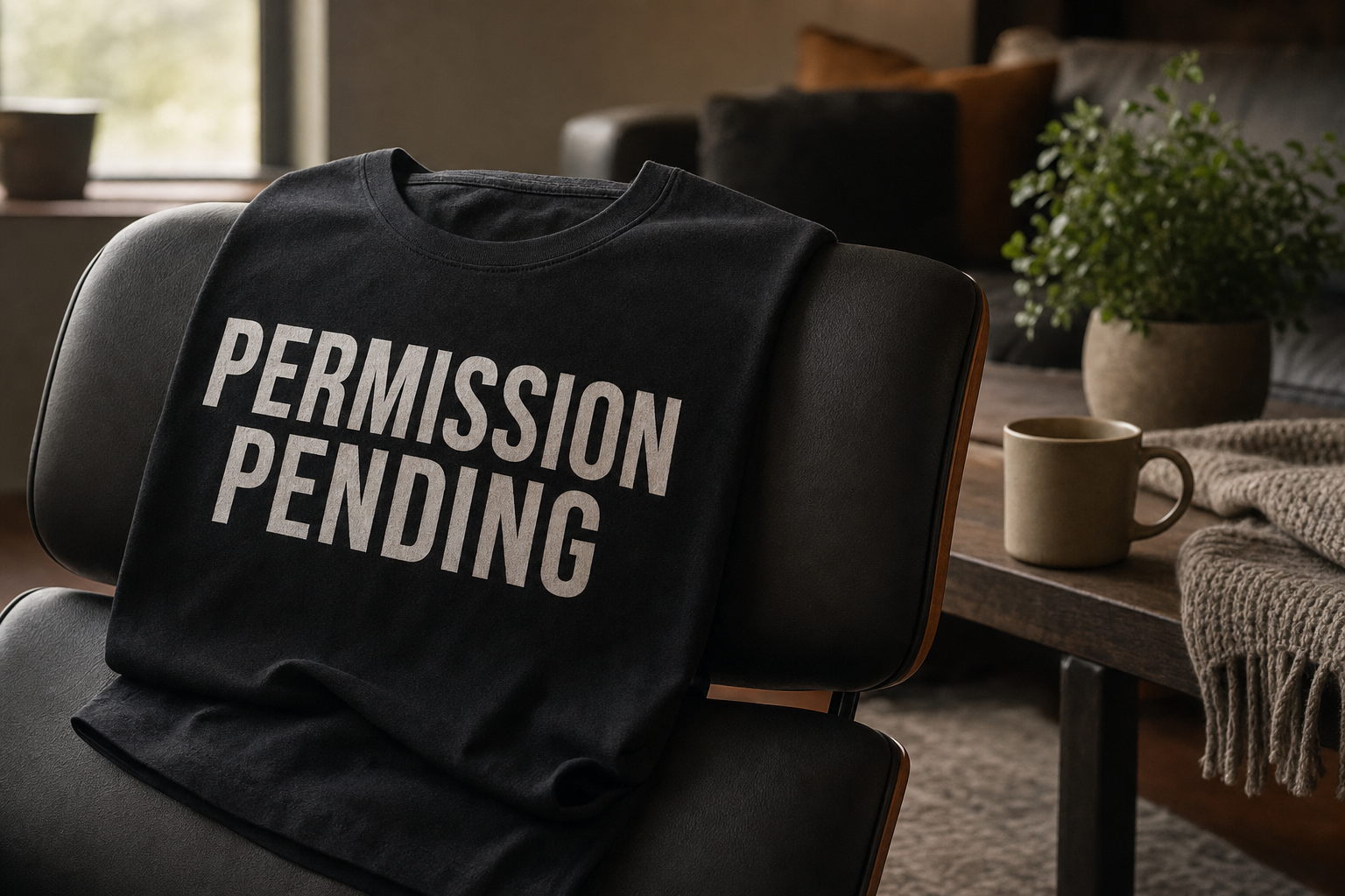 Permission Pending Tee — Front Print