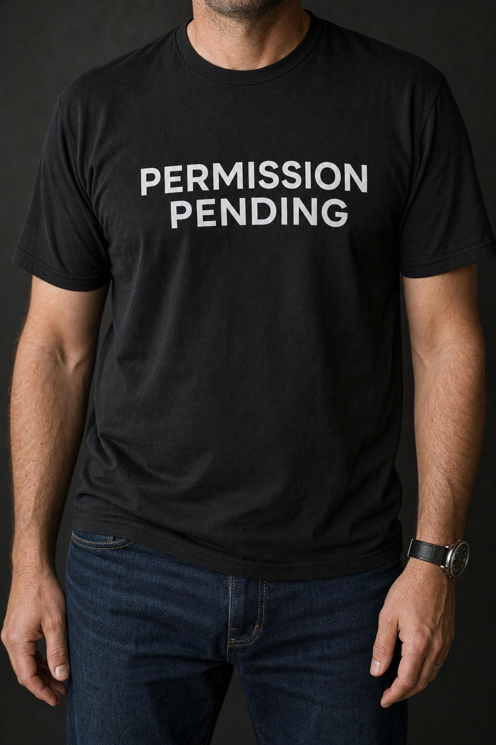 Permission Pending Tee — Front Print